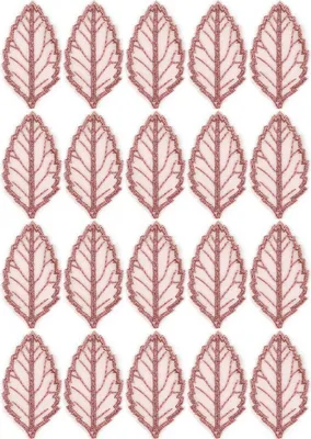 Produktbild von 20 Stück Blatt-Patch, dekoratives Bastelzubehör, DIY-Metallgarn, Nähapplikationen, Borten für Kleidung-Rot ,Größen:L