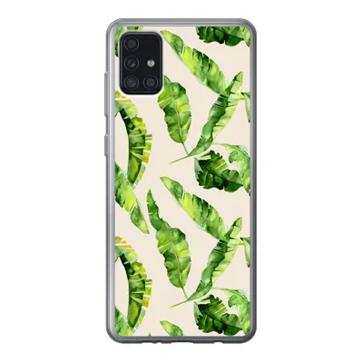 Produktbild von MuchoWow® Handyhülle Schutzhülle Hülle für Samsung Galaxy A52 5G Blatt - Tropisch - Muster Silikon Softcase Handy Hülle - Umschlag