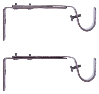 Obrázek produktu pro Kenney KN85291, nastavitelné držáky na záclonové tyče, barva mokka (balení 2 kusů), kov