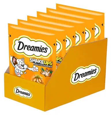 Zdjęcie produktu dla Dreamies Shake Ups Multivitamins 6x55g Przysmak Dla Kota z Kurczakiem Kaczką i Kocimiętką