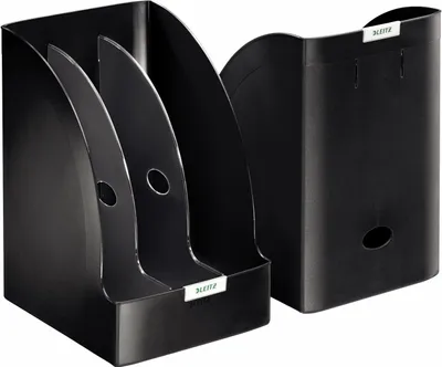 Produktbild von LEITZ Stehsammler Plus Jumbo DIN A4 Polystyrol schwarz