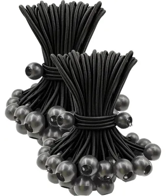 Produktbild von Spanngummis mit Kugel 15 cm Schwarz 100 Stück