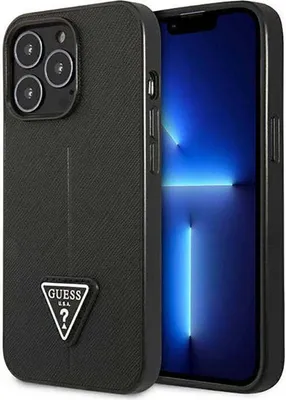 Obrázek produktu pro Guess Saffiano Triangle Logo Case - pouzdro pro iPhone 14 Pro (černá)