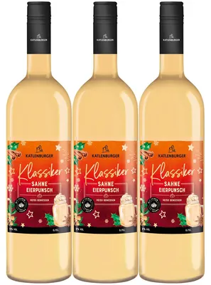 Produktbild von Katlenburger Sahne Eierpunsch Süß Fruchtweinpunsch 750ml 3er Pack