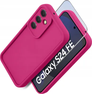 Zdjęcie produktu dla Etui do Samsung S24 FE silikonowe MATOWE + Szkło ochronne na ekran 9H