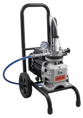 Immagine prodotto di Spruzzatore di vernice airless a membrana, spruzzatore di vernice airless su carrello da 1100 W ad alta efficienza, alta pressione da 2200 psi, con asta di prolunga, ago di pulizia e spazzola, per lavori di verniciatura di interni ed esterni