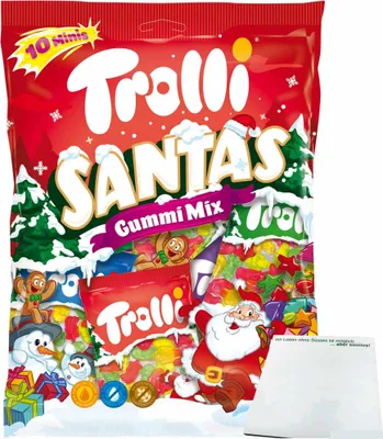 Produktbild von Trolli Santa's Gummi Mix (200g Packung) + usy Block