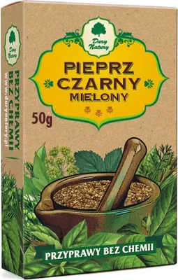 Zdjęcie produktu dla PIEPRZ CZARNY MIELONY 50 g - DARY NATURY