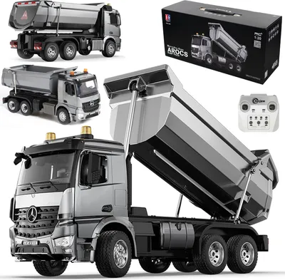 Obrázok produktu pre Double E E590-003 Mercedes Arocs Rc Dump Truck Kovové sklápacie auto 1:20 Truck 10 kanál