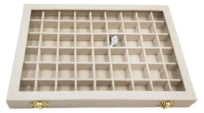 Produktbild von Schmuckkästchen mit Acrylglasdeckel und Plüschauskleidung