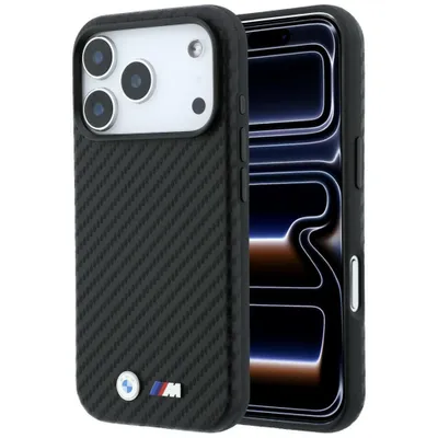 Zdjęcie produktu dla Etui karbonowe do iPhone 18 Pro, czarne, z metalowym logo MagSafe