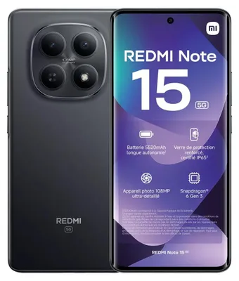 Zdjęcie produktu dla Xiaomi Redmi Note 15 256GB DS Black 6.7" EU 5G (8GB) Android