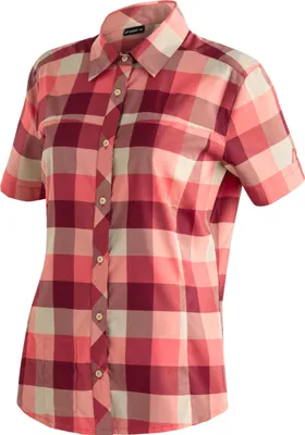 Produktbild von Maier Sports Damen Kendra Kurzarmbluse red check 38