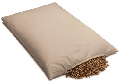 Produktbild von Bio Dinkelspelzkissen 40x60cm, Bio-Perkal + Bio Füllung, direkt befüllt | ungefärbt und ungebleicht | Schlafkissen, Kopfkissen
