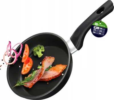 Immagine prodotto di Padella KADAX "Garsas", padella con rivestimento antiaderente, padella con manico in plastica, 18 cm, nero