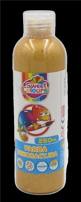 Produktbild von Farba dekoracyjna brokatowa złota 250ml