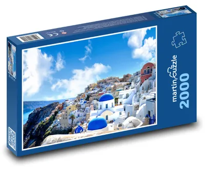 Produktbild von Puzzle 2000 Santorin - Griechenland - martinpuzzle
