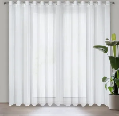 Produktbild von Gardine VIOLA weiß 400x250 cm Ösen Ösenvorhang