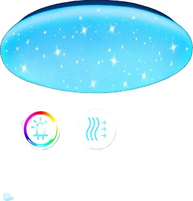 Obrázek produktu pro LED stropní svítidlo, nastavitelný jas, stmívatelné, s dálkovým ovládáním, 36W, RGB, 40cm