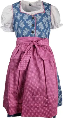 Produktbild von MADDOX Kinder Dirndl "Gabriella" 3-tlg. mit Bluse und Schürze | Blau Beere Größe: 134
