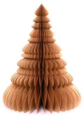 Only Natural – Wabenpapier-Weihnachtsbaum – Gold – 60 cm – Ansicht 1