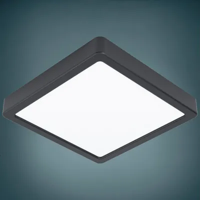 Produktbild von Eglo LED Deckenleuchte Aufbaupanel Fueva 5 Schwarz 23x23cm 17W 2000lm Warmweiß 3000K
