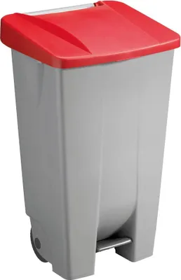 Produktbild von helit Mülleimer 120,0 l grau, rot