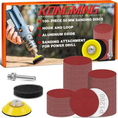 Productafbeelding van Schuurpapier Klett, 50 mm, korrelatie 1200, 100 stuks. Schuurvellen voor accuschroefmachines