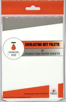 Imagen del producto de 50 hojas de papel absorbente para hidratación, paleta húmeda Everlasting, formato para pintura