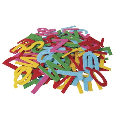 Image de Lettres autocollantes multicolores en feutre