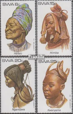 Produktbild von Briefmarken Namibia - Südwestafrika 1982 Mi 528-531 (kompl.Ausg.) postfrisch Frauenkopfschmuck