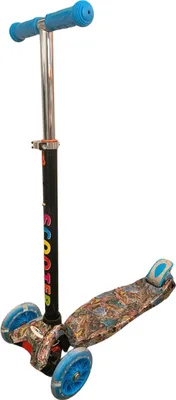 Produktbild von Dreirädriger Roller MAXI SCOOTER mit leuchtenden Rädern, BLUE DRAGON