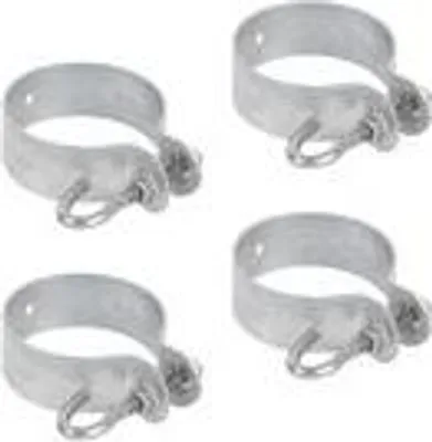 Immagine prodotto di Alberts 855413 Morsetto per tiranti di tensionamento in treccia, zincato, rivestito in plastica verde, diametro del morsetto 76 mm, set da 4 pezzi