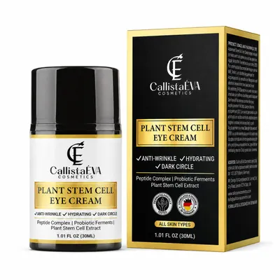 Produktbild von CallistaÉVA Stammzellen Augencreme – Anti-Aging gegen Augenringe, Schwellungen & Falten – Mit Peptiden, Hyaluron, Alle Haupttypen– 30ml, KI-generiertes Bild