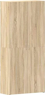 Image de vidaXL Armoire à chaussures avec étagère Marron 80 x 35,5 x 180 cm Bois composite