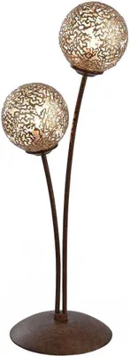 Obrázek produktu pro Stolní lampa - Zlatožlutá - Hnědá - V 52 cm - Ocel - 2 světla