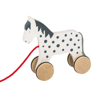 Immagine prodotto di goki 54963 Cavallo Alvah da tirare, bianco/grigio