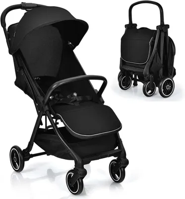 Produktbild von Kinderwagen – Reisebuggy – Für unterwegs – Zusammenklappbar – 6,8 kg – Schwarz