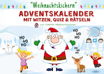 Produktbild von Weihnachtskichern - Adventskalender mit Witzen, Quiz & Rätseln