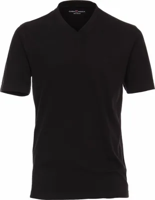 Produktbild von CASAMODA Herren T-Shirt Kurzarm V-Neck Regular Fit Schwarz  XXL