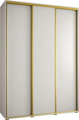 Produktbild von MEBLE KRYSPOL Davos 1 Schrank, drei Türen - 235,2x170x45 cm - Weiß Weiß Gold