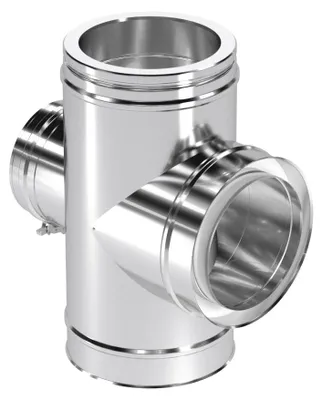 Produktbild von Ø 200 mm Schiedel ICS Rauchrohranschluss 90° mit Putztüranschluss rund Festbrennstoff