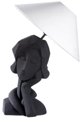Zdjęcie produktu dla Casablanca Tischleuchte, "Jolie", Fraumotiv, Kunstharz, schwarz, , L. 38 cm, B. 33 cm, H. 50 cm, D. 38,5 cm 37354