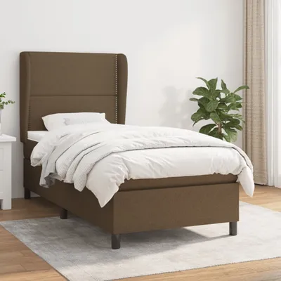 Produktbild von CLORIS Bettgestell Boxspringbett mit Matratze Dunkelbraun 90x200 cm Stoff, 56,85 kg