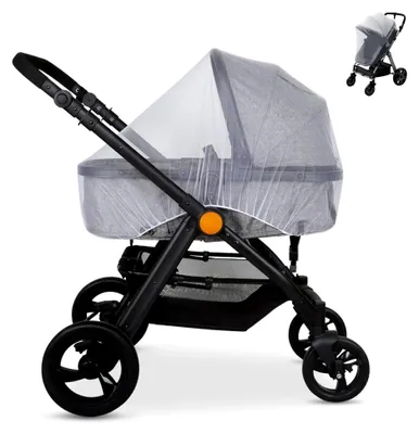 Produktbild von Mückennetz für Kinderwagen - Insektenschutz für Buggy und Reisebett