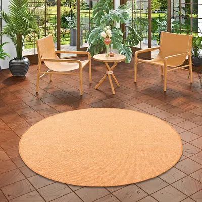 Produktbild von Sisal Natur Teppich Astra Orange Rund, Größe:300 cm Rund