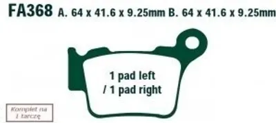 Produktbild von EBC Brakes Bremsbeläge Bremsklötze FA368TT