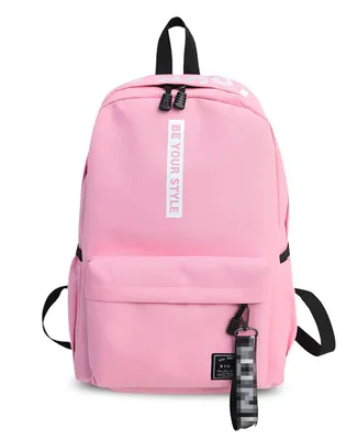Produktbild von Rucksack Schulrucksack Teenager Daypack Polyester Pink 29x12x41 cm 14 Zoll Laptop