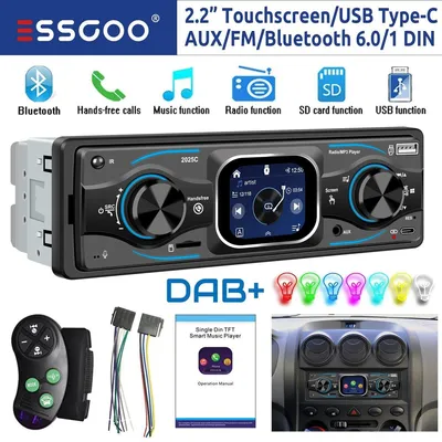 Obrázok produktu pre Autorádio 1 DIN s 2-palcovým dotykovým displejom, podporou DAB+, FM, Bluetooth, s funkciou handsfree, USB, slotom na SD kartu, AUX vstupom, výkonom 4x45 wattov, napätím 12 voltov, RGB podsvietením a diaľkovým ovládaním