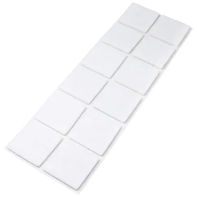 Filzgleiter 12 Stück, Weiß, 40x40 mm, selbstklebend